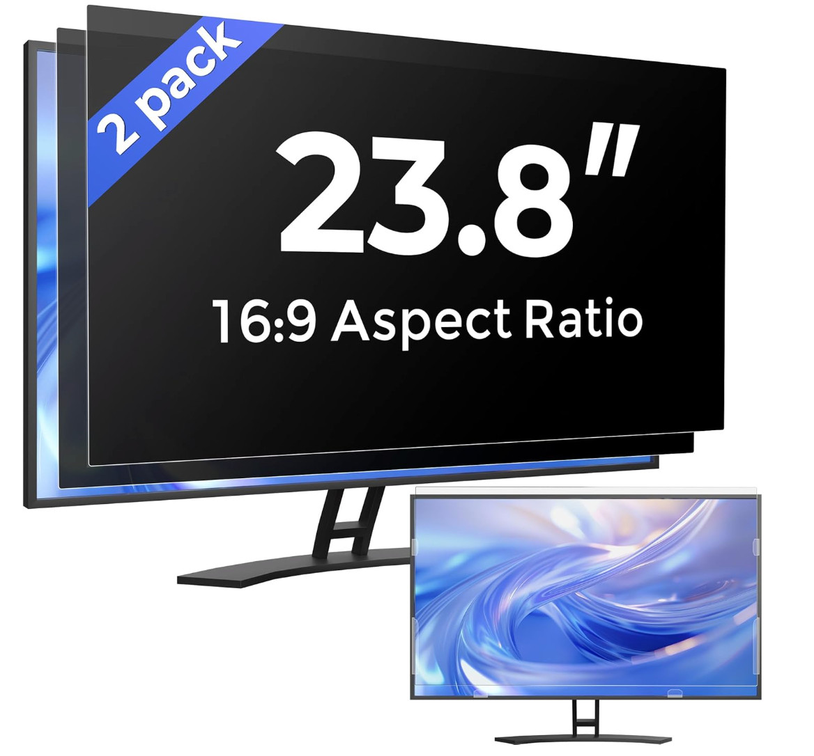 [2 Pack] 23.8 Inch Computer Privacy Screen for 16:9  Ratio Widescreen Monitor