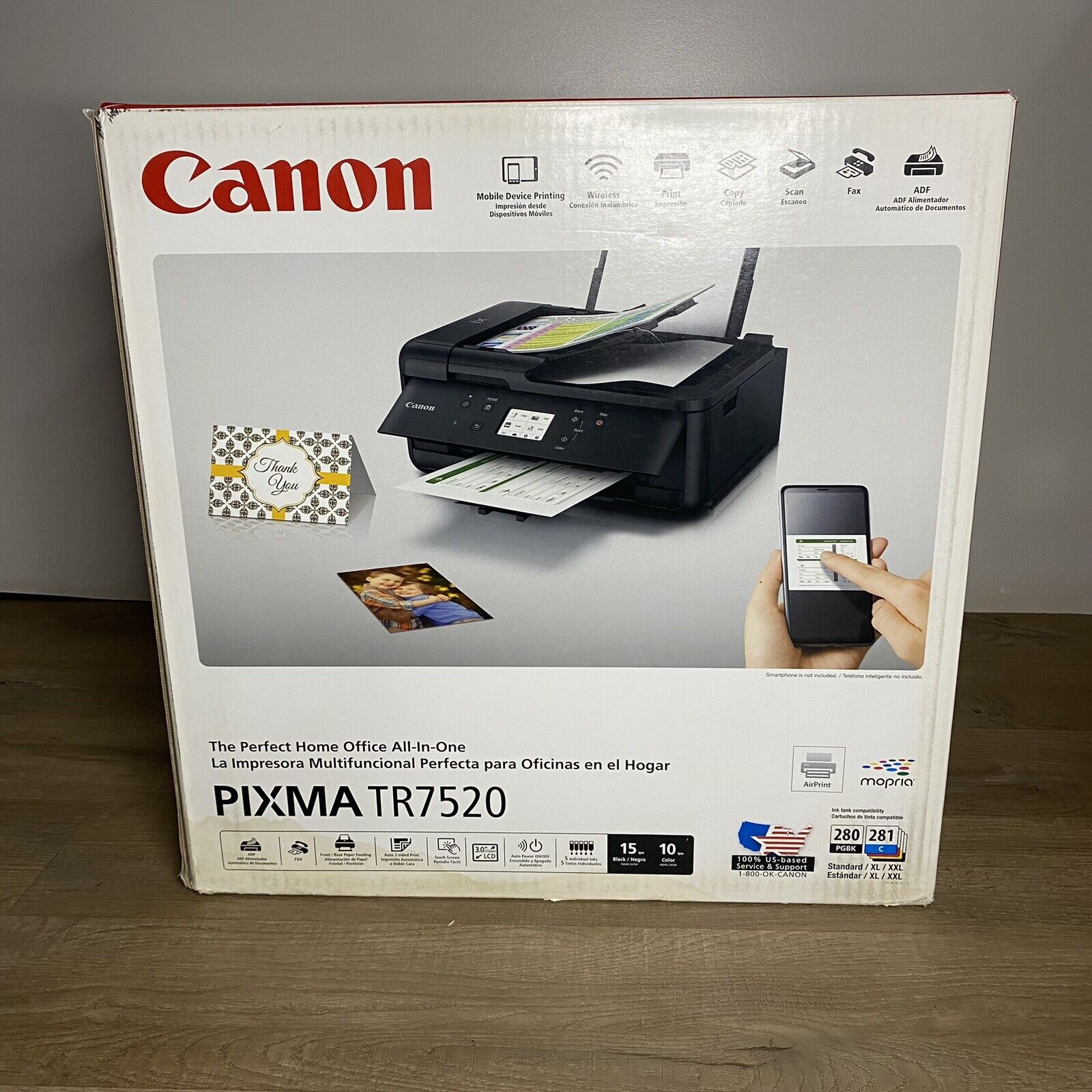 Canon PIXMA TR7520 Ultimate Home Office ALL-In-One Wireless Printer READ DESCRIP