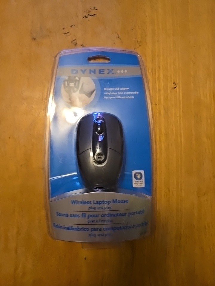 Dynex💻DX-PWLMSE Wireless  Mouse Plug & Play Brand New Factory Sealed