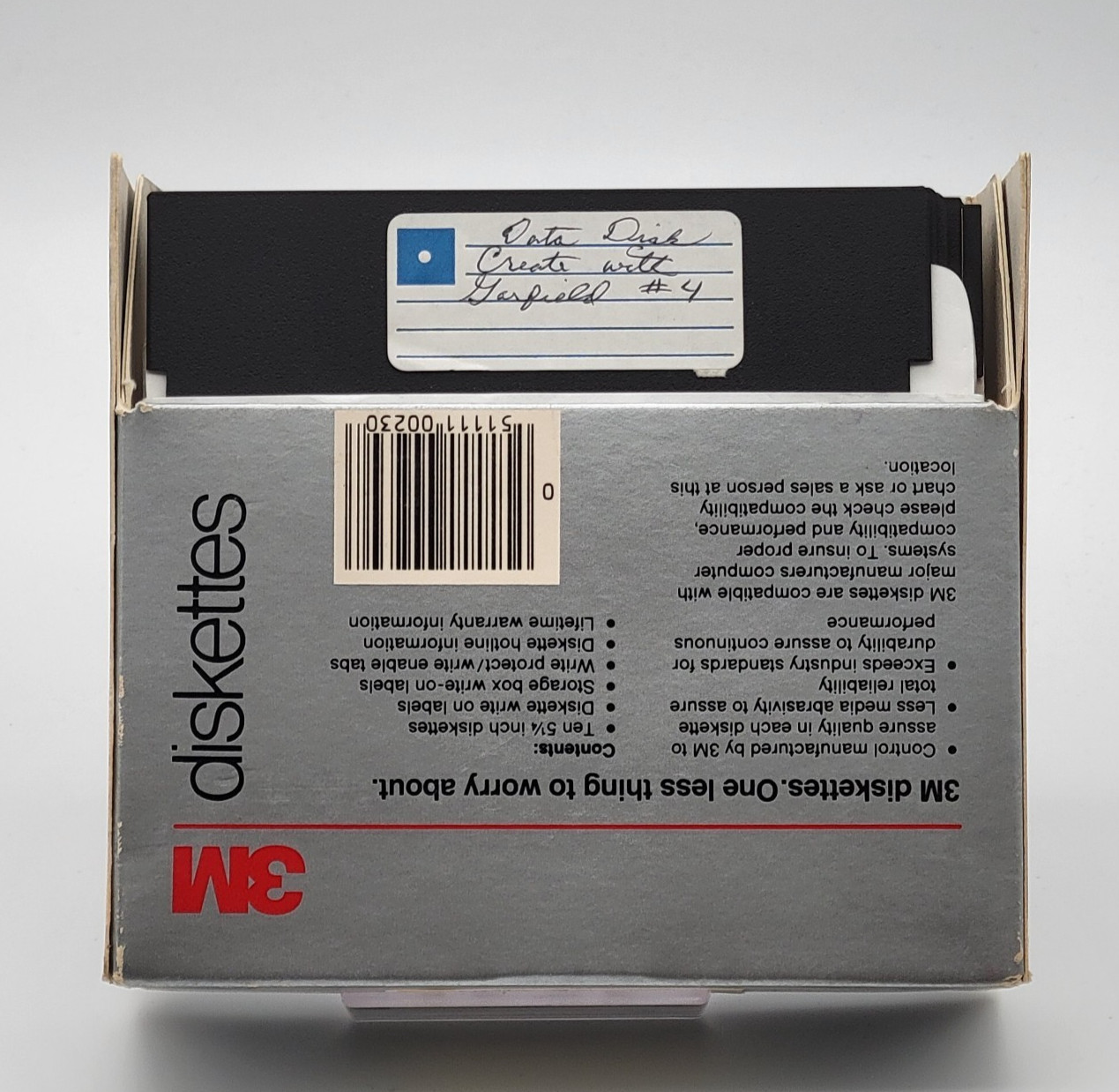 Vtg 3M Diskettes in Box SS DD RH 5.25 Inch Floppy Discs Computer Part