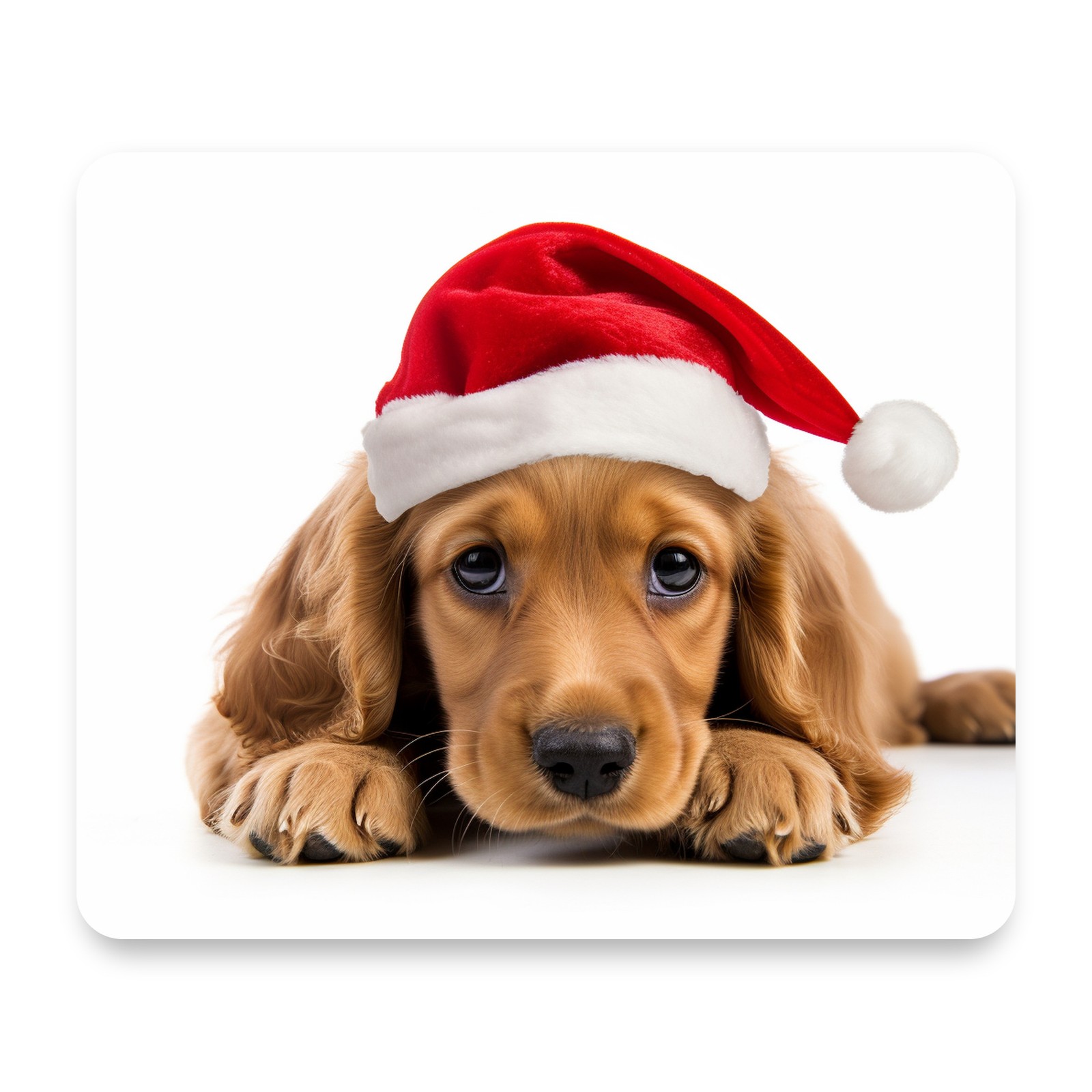English Cocker Spaniel Puppy Christmas Mouse Pad 9.25x7.75 DOG438