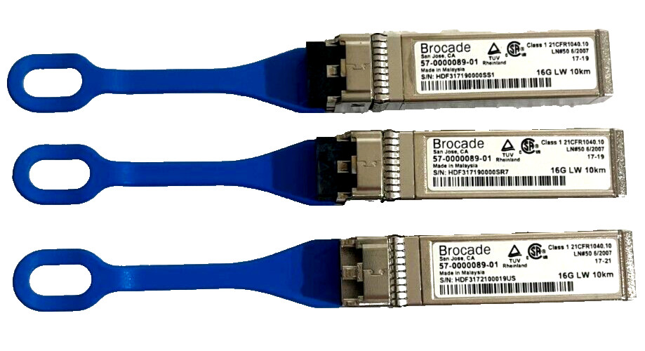 Genuine Brocade 16Gbps LW SFP+ Fiber Transceiver 57-0000089-01 16Gb 16G LW SFP