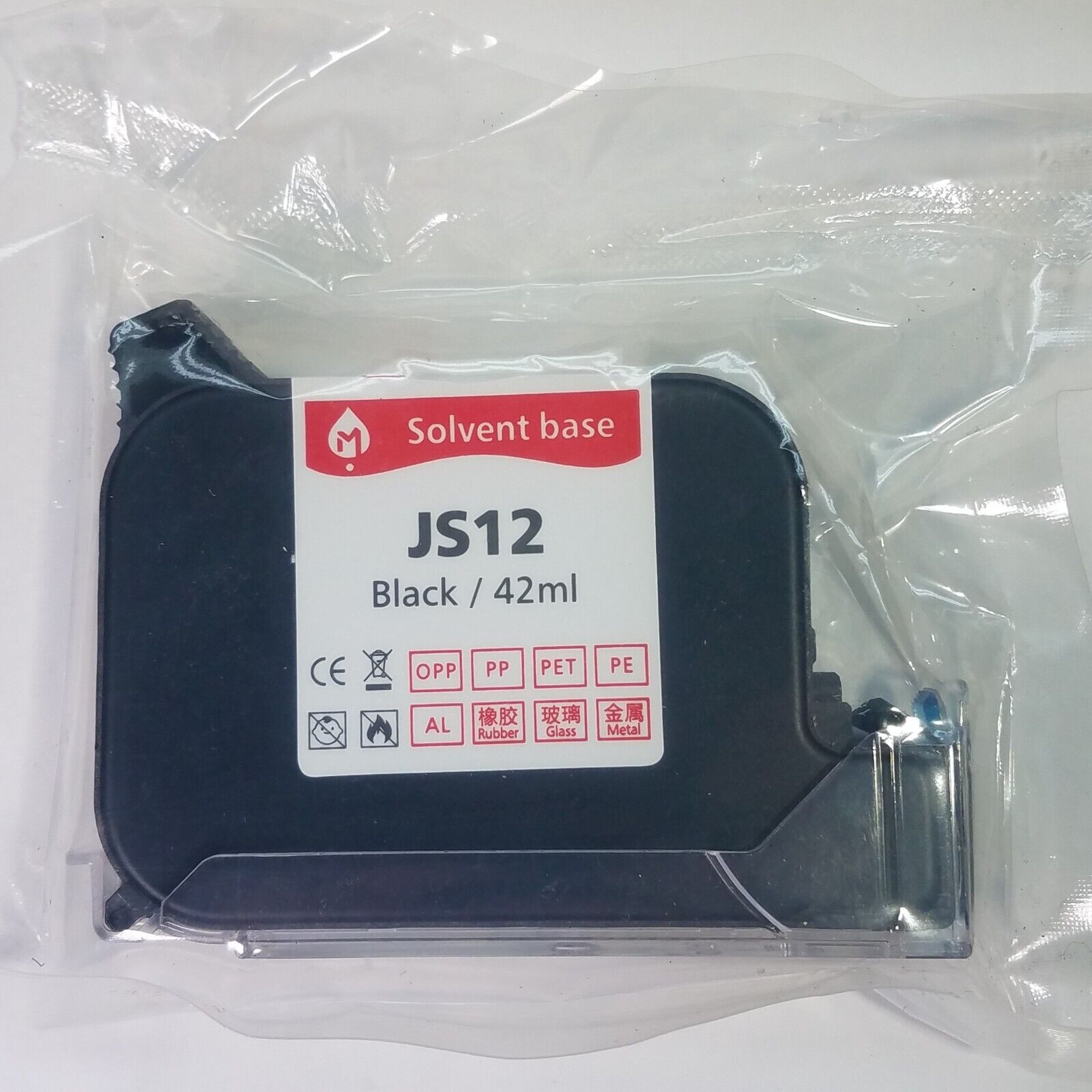 JS12 12.7mm Quick Dry Inkjet Ink Cartridge for Handheld Printers Black 42 ml