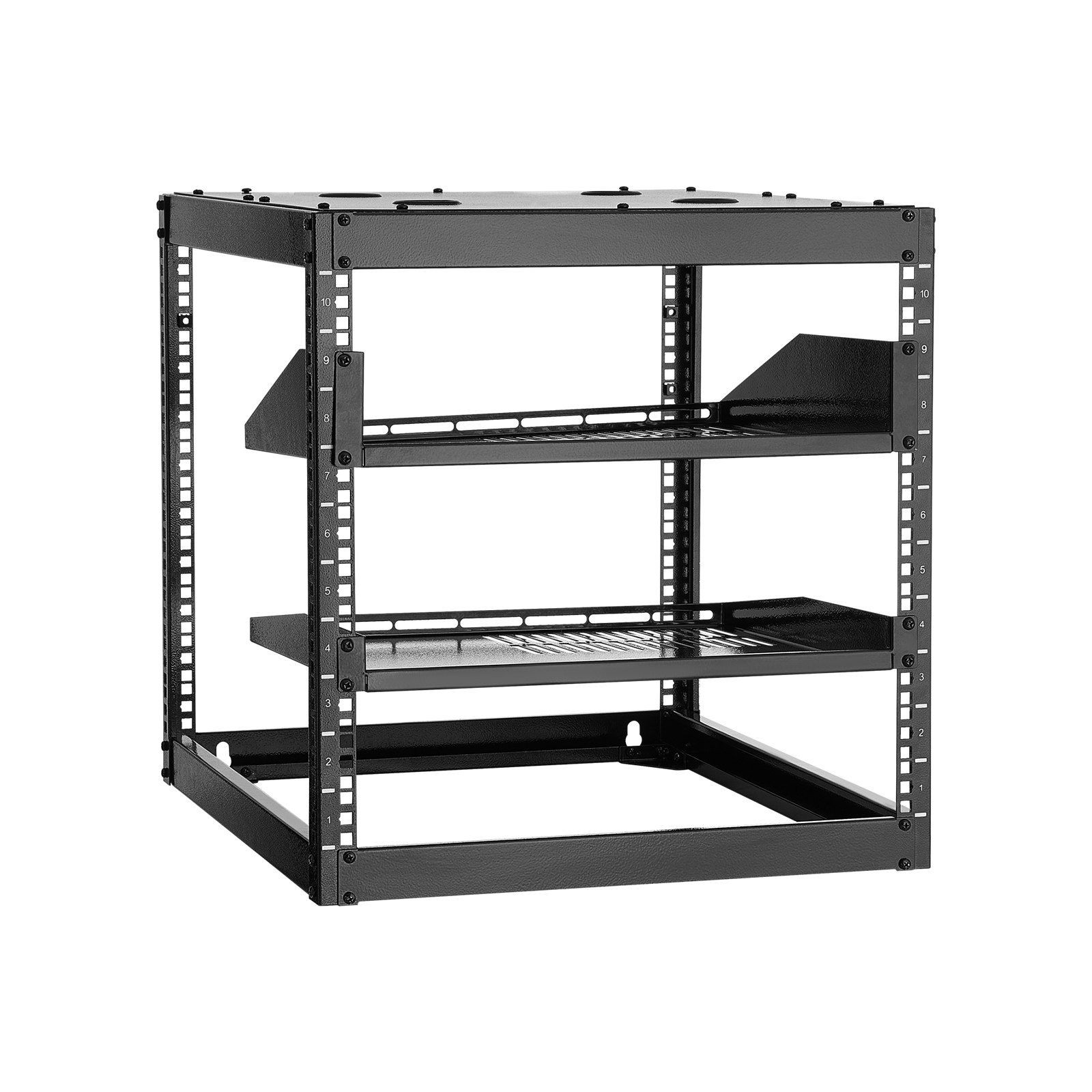 10U 23in Deep AV & IT Rack Heavy Duty 4-Post Ventilated Frame