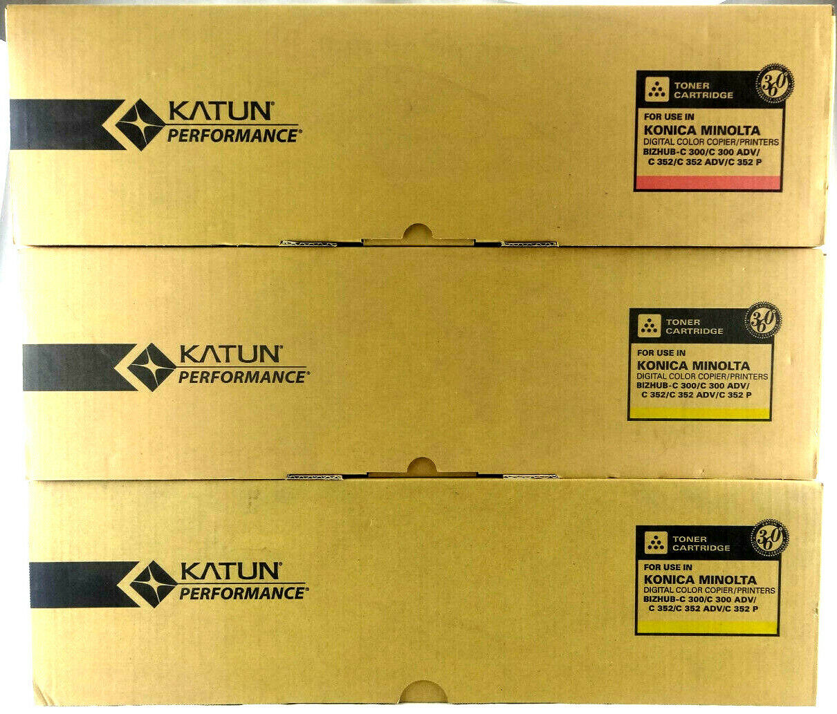 Compatible Katun (2) 8938702 Yellow & (1) 8938703 Magenta Toner Cartridge New