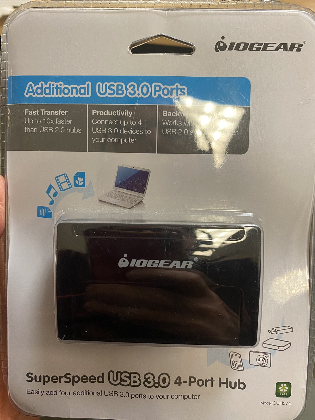 IOGEAR SuperSpeed USB 3.0 4-Port Hub GUH374