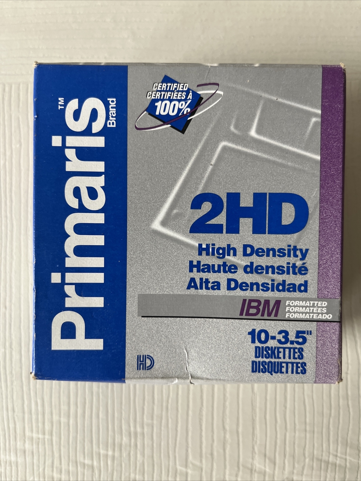 Primaris 2HD 3.5" Disks Diskettes 1.44MB 10-Pack IBM formatted NEW Sealed