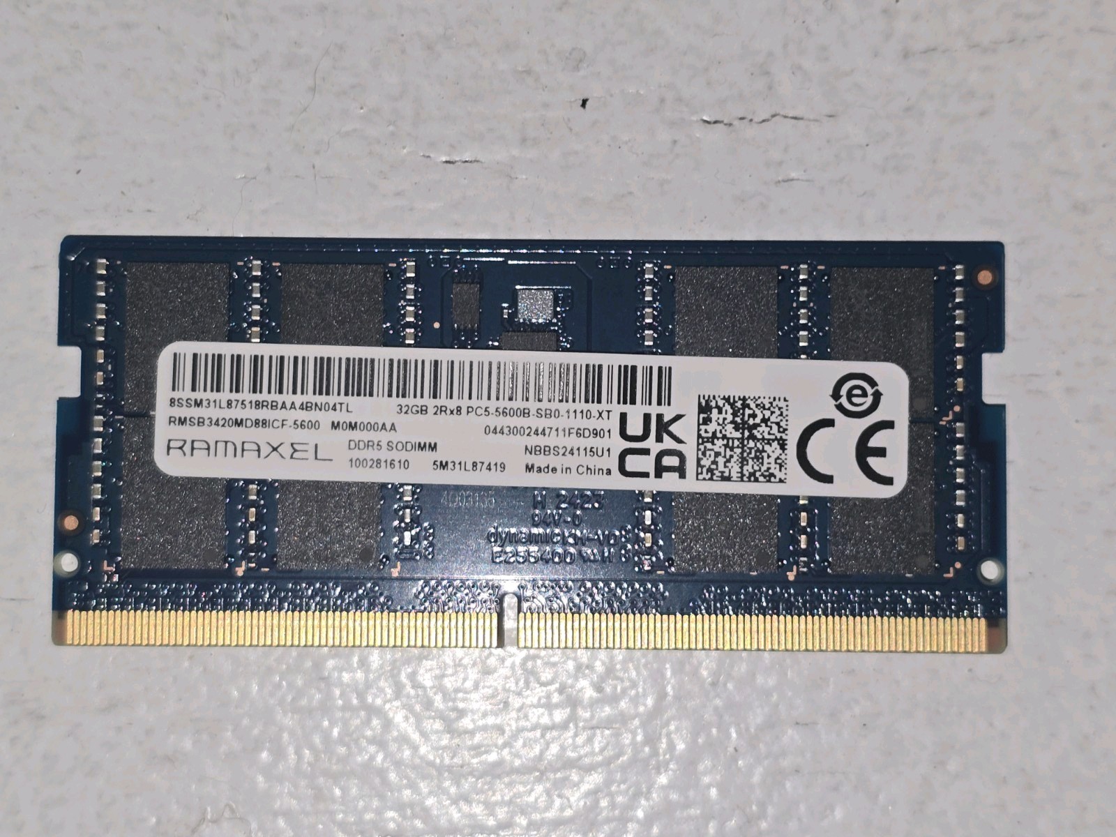 Ramaxel DDR5- 5600B 32GB SODIMM RAM 2Rx8 - RMSB3420MD88ICF