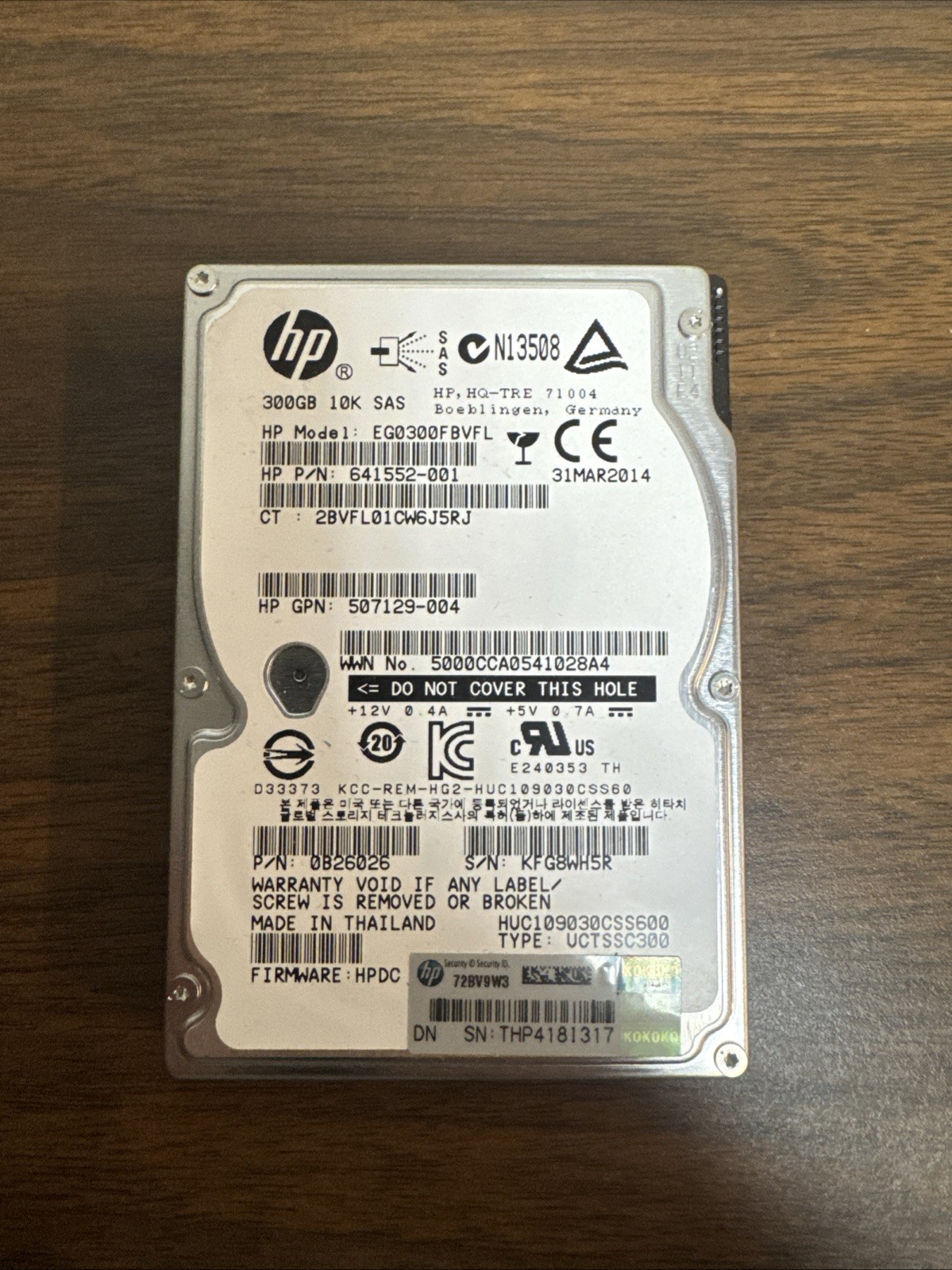 HGST HUC109030CSS600 2.5" SAS 300GB 10000rpm