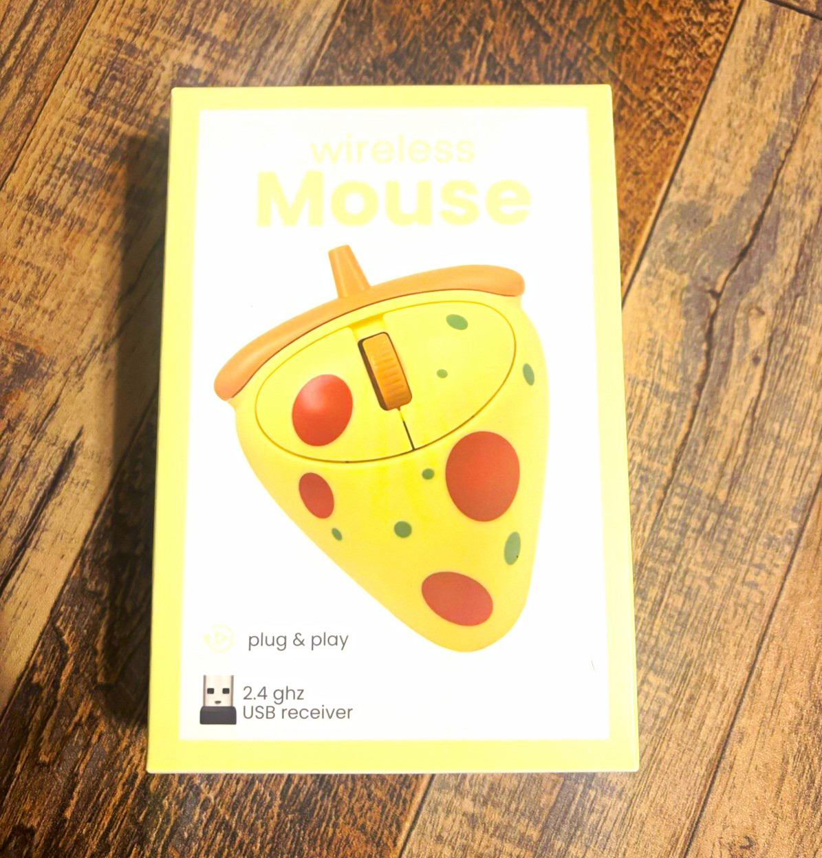 Vivitar Wireless Plug & Play 2.4 ghz USB Receiver Pizza Slice Computer Mouse