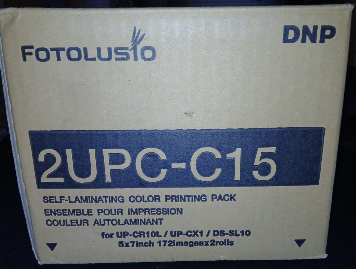NEW unopened box 2UPC-C15 Self-Laminating 5x7 Printer Photo Paper Pack UP-CR10L