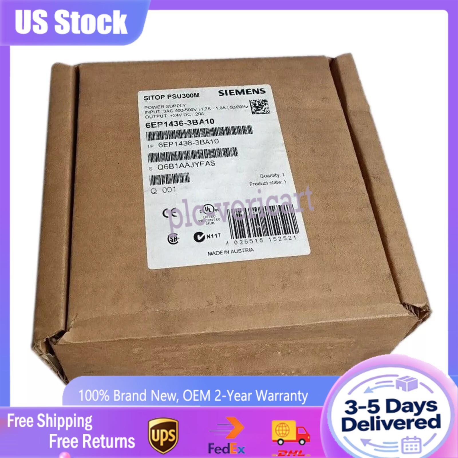 New Siemens 6EP1436-3BA10 SITOP PSU300M Stabilized Power Supply 6EP1 436-3BA10