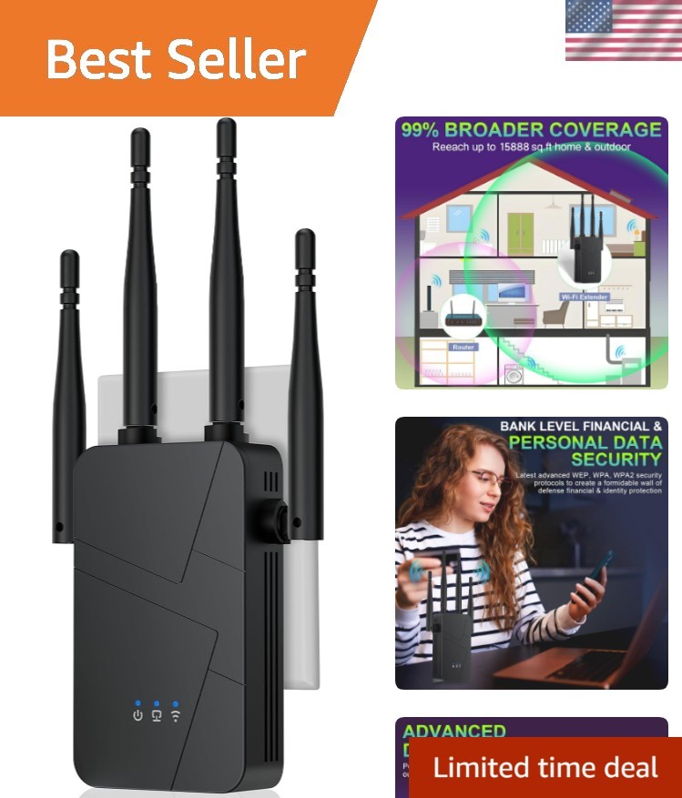 2026 WiFi Extender, 15888 sq.ft Internet Extender WiFi Booster, Long Range Wi...