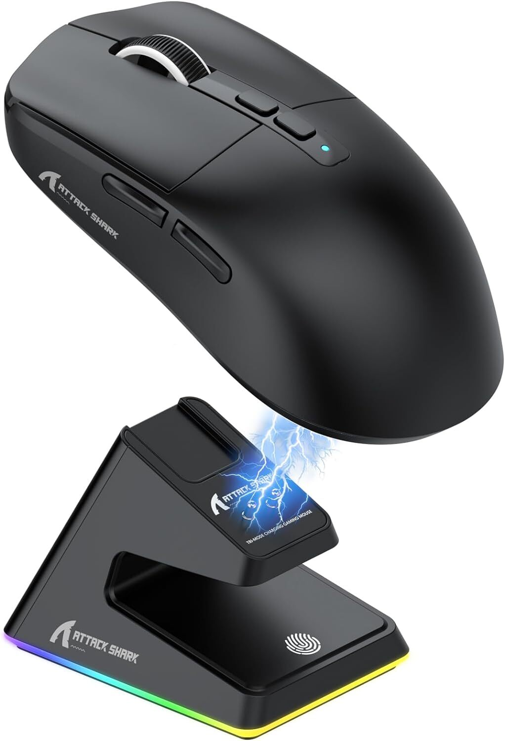 ATTACK SHARK X6 49g Gaming Mouse with Magnetic Charging Dock PixArt PAW3395 X3
