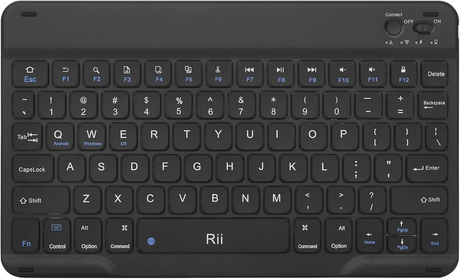 Rii RK302 Ultra-Slim Bluetooth Keyboard for ipad,iPhone,Android,Samsung,Windows,