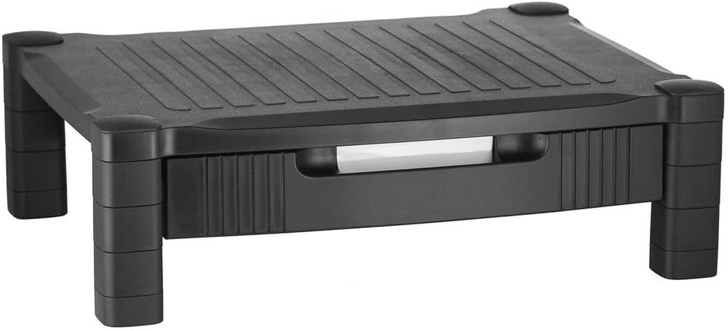 Halter  Monitor Riser Stand Compact Organizer W/ Drawer Cable Management New