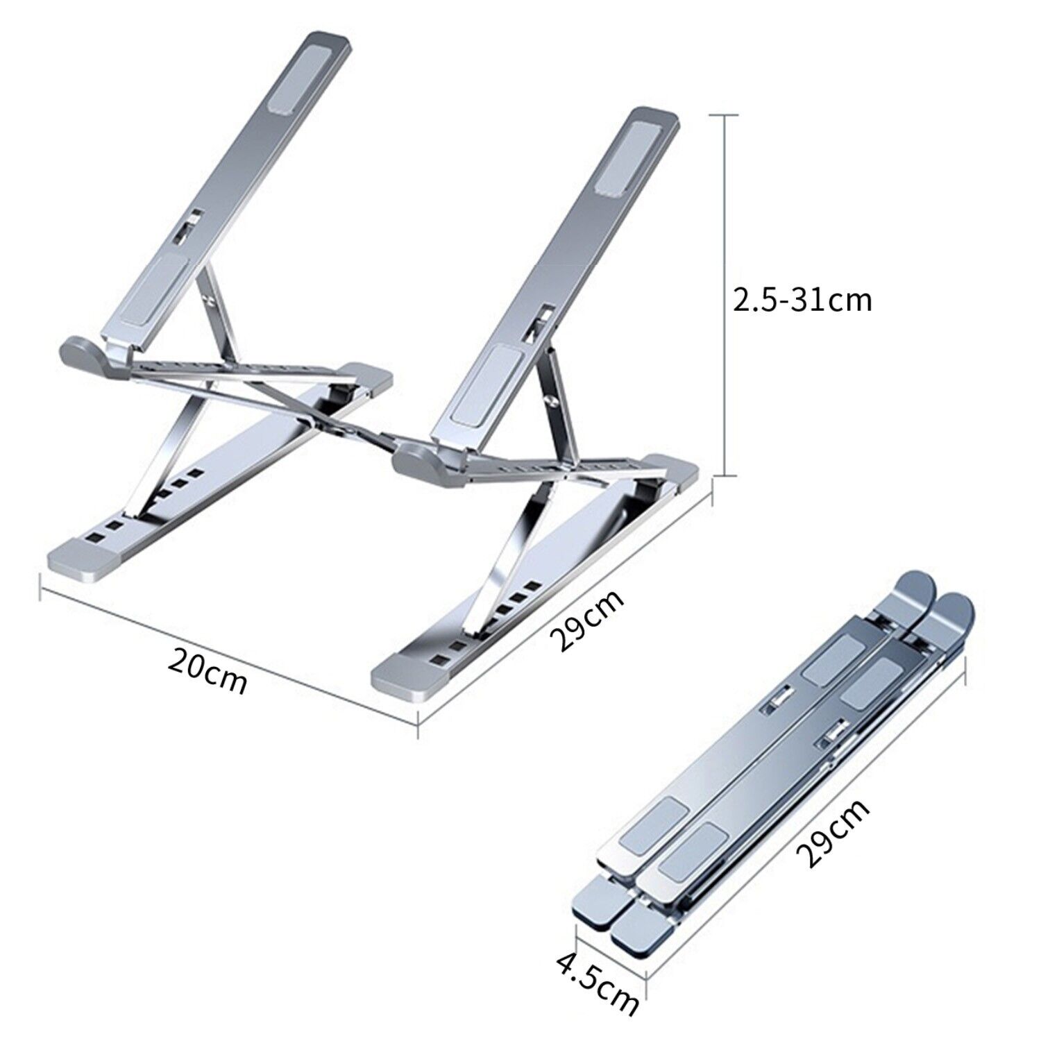 Double Layer Portable Laptop Stand Aluminum Alloy Foldable Laptop Stand  