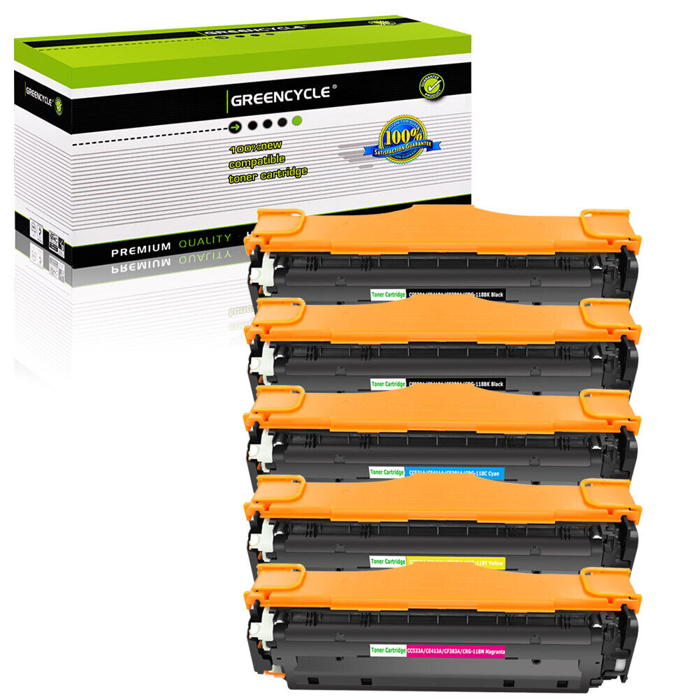 5 Pack Toner fit for HP LaserJet Pro 400 Color M451dn M451dw M475dw CE410A 305A
