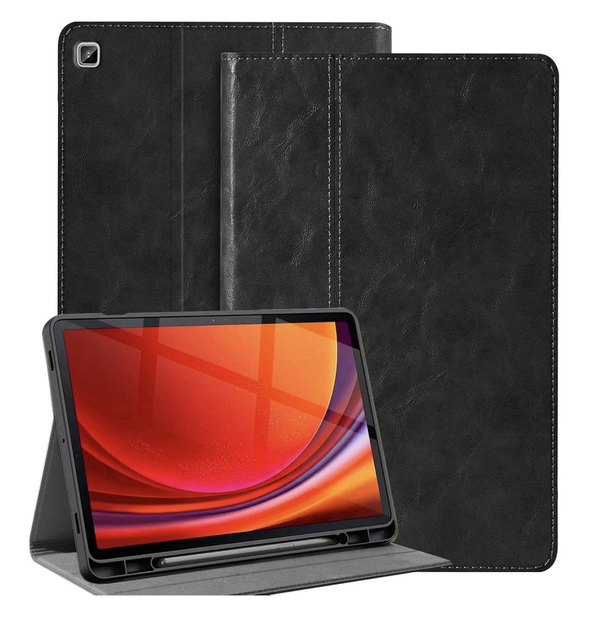 Genuine Leather Case for Samsung Galaxy Tab A9 Plus 11 Inch with Pencil Holder
