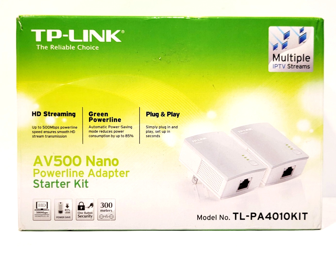 TP-Link AV600 Powerline Starter Kit - White New Open Box