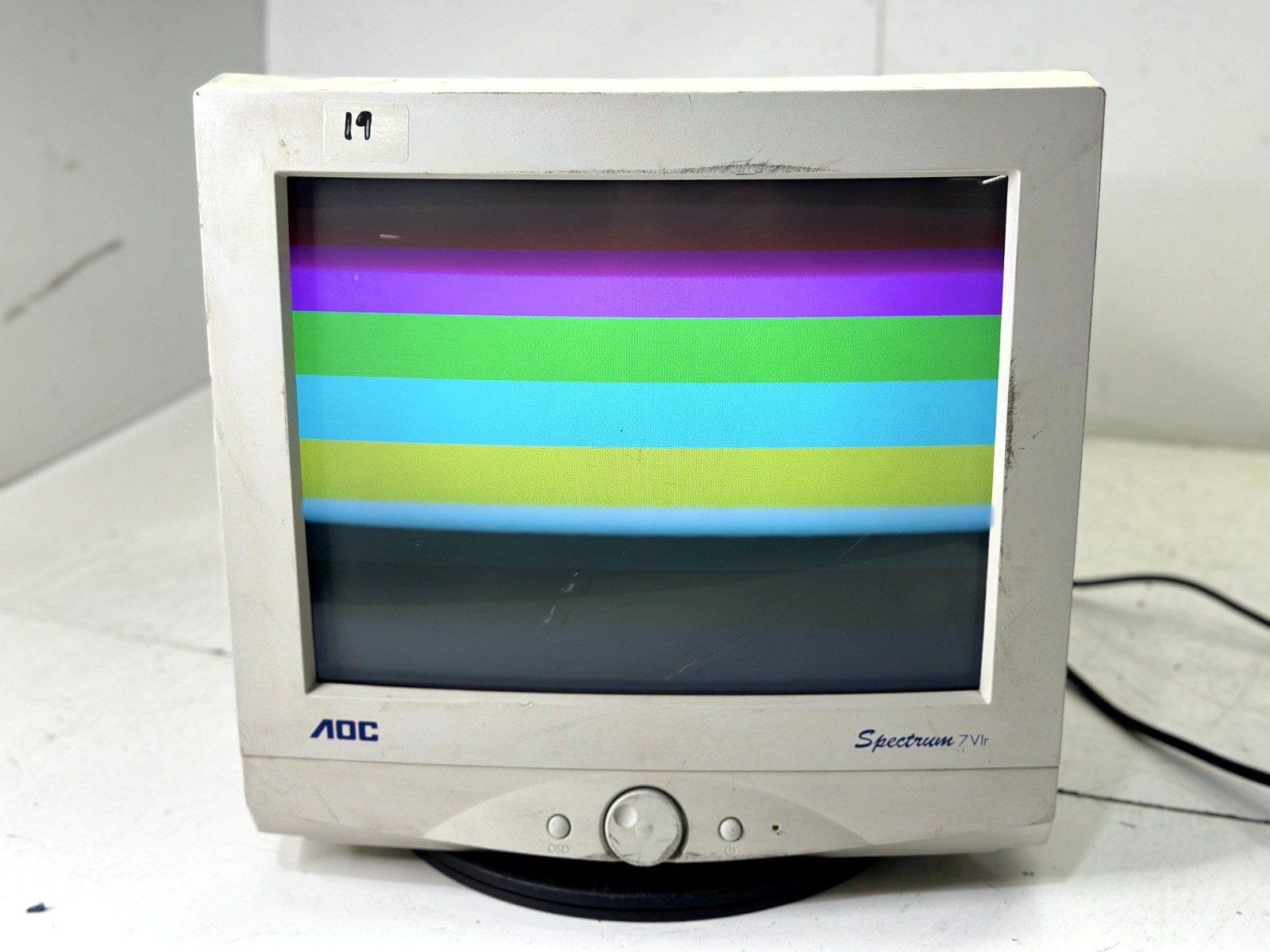 AOC Spectrum 7VLR 16 inch CRT Computer Monitor Tested No Stand Retro Vintage