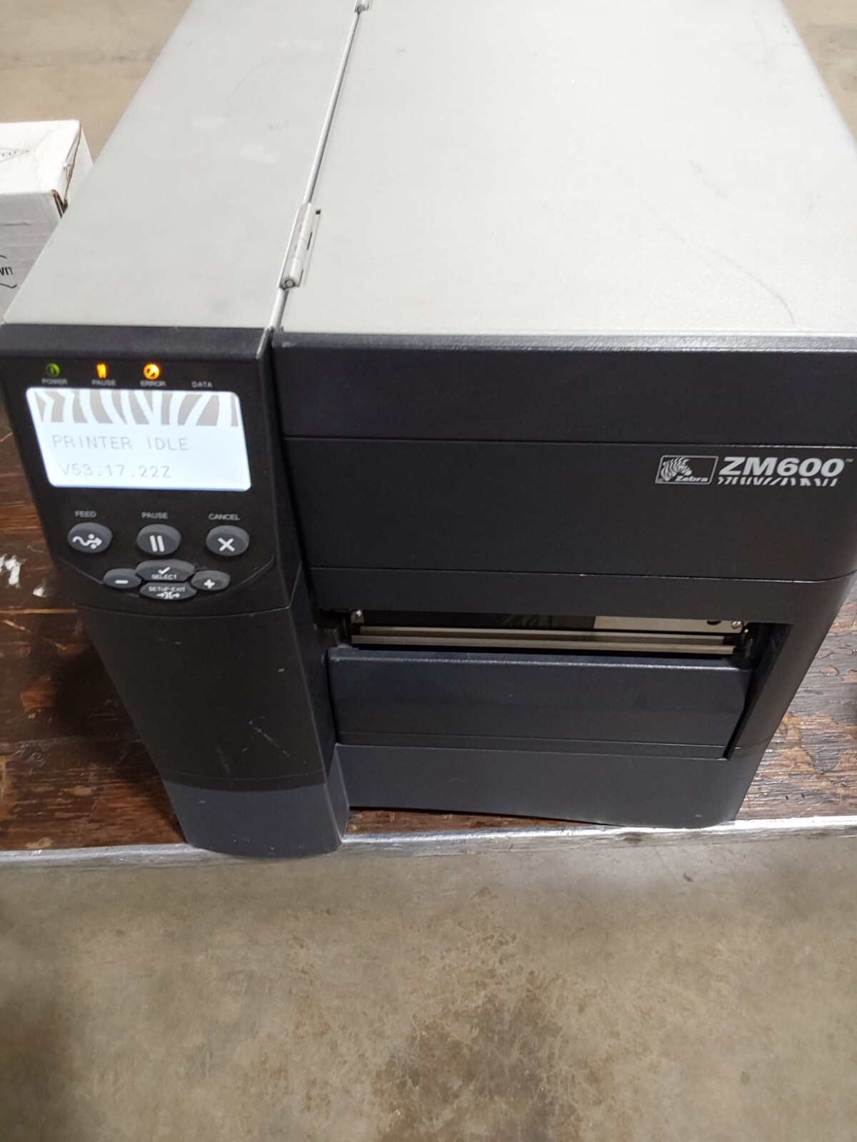 Zebra ZM600 Direct Thermal Industrial Label Printer 6" + Power Cable Tested