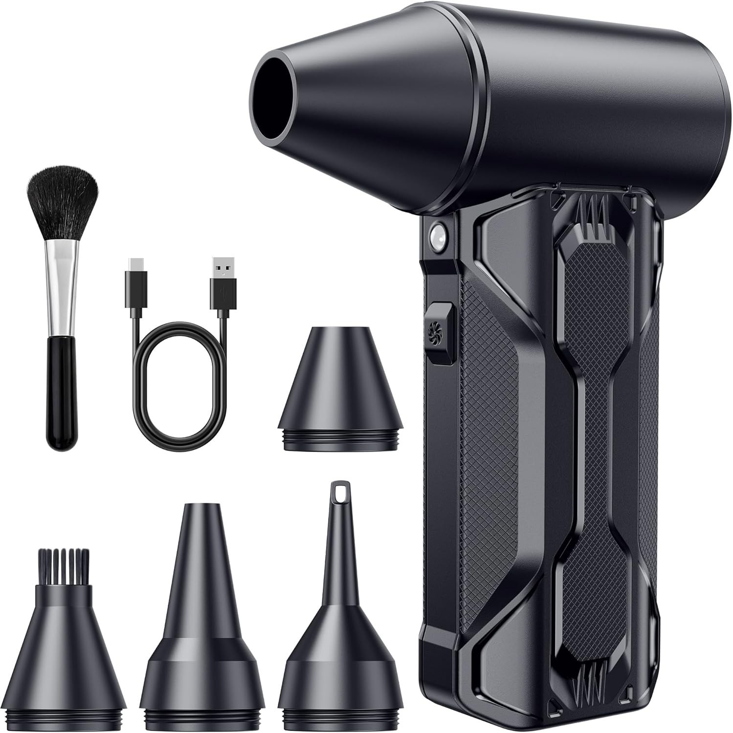 Honornic Compressed Air Duster, 110000 RPM High-Speed Electric Air Duster with B
