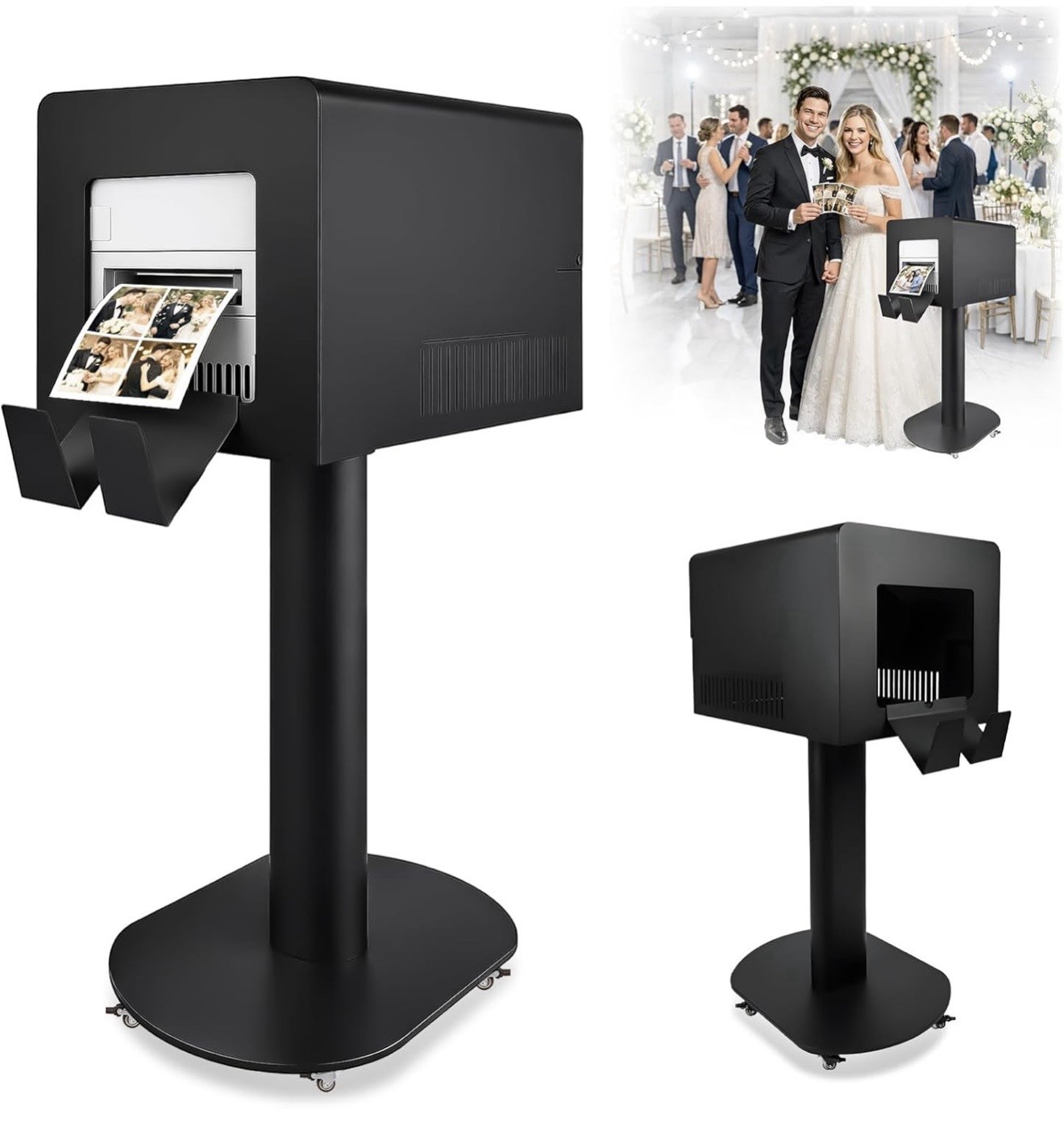 Photo Booth Printer Stand for DNP DS620 RX1HS QW410 HiTi P525L Heavy Duty Metal