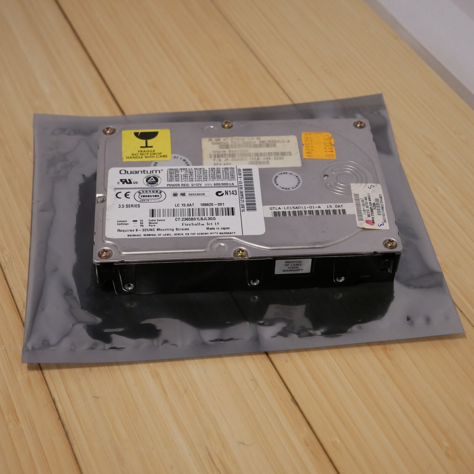 Quantum 15GB Fireball QML15000LC-A 5400RPM 3.5 IDE Internal Hard Drive 053UDX 02