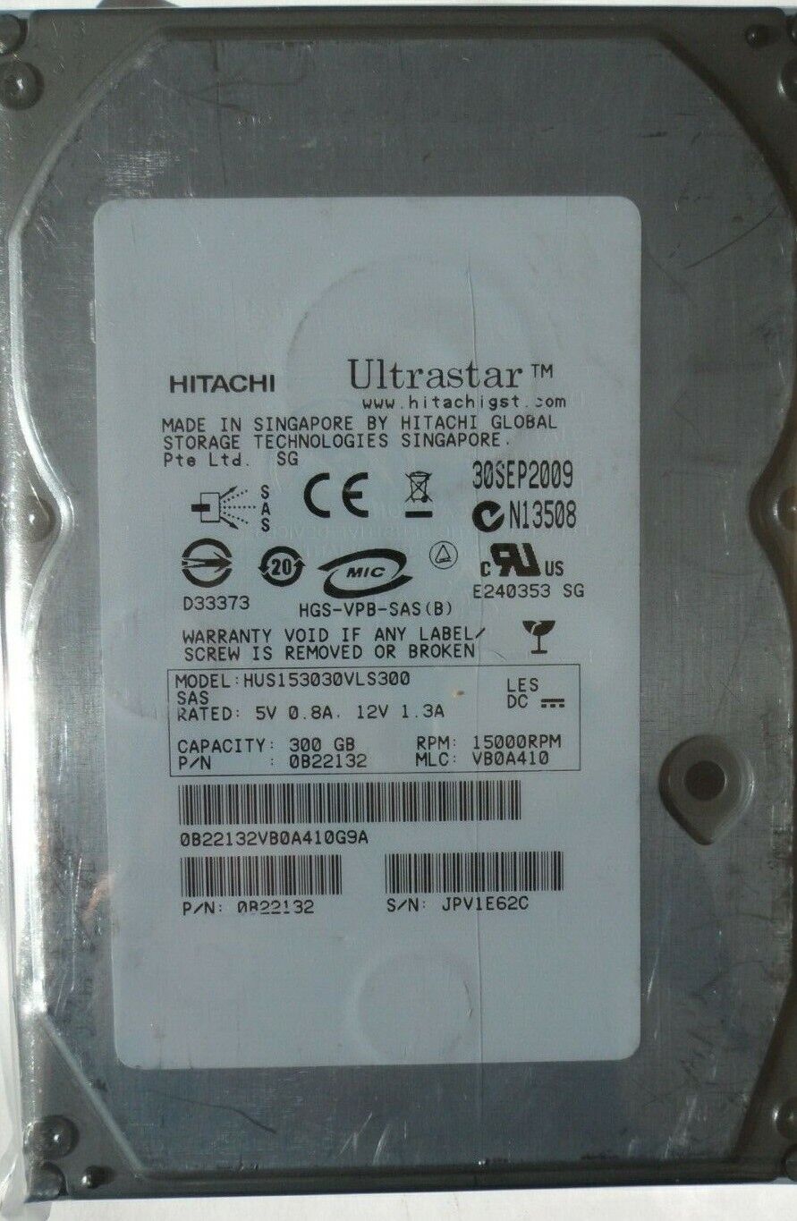 Hitachi Ultrastar 15K300 300GB 15000RPM SAS 3Gbps 16MB 3.5