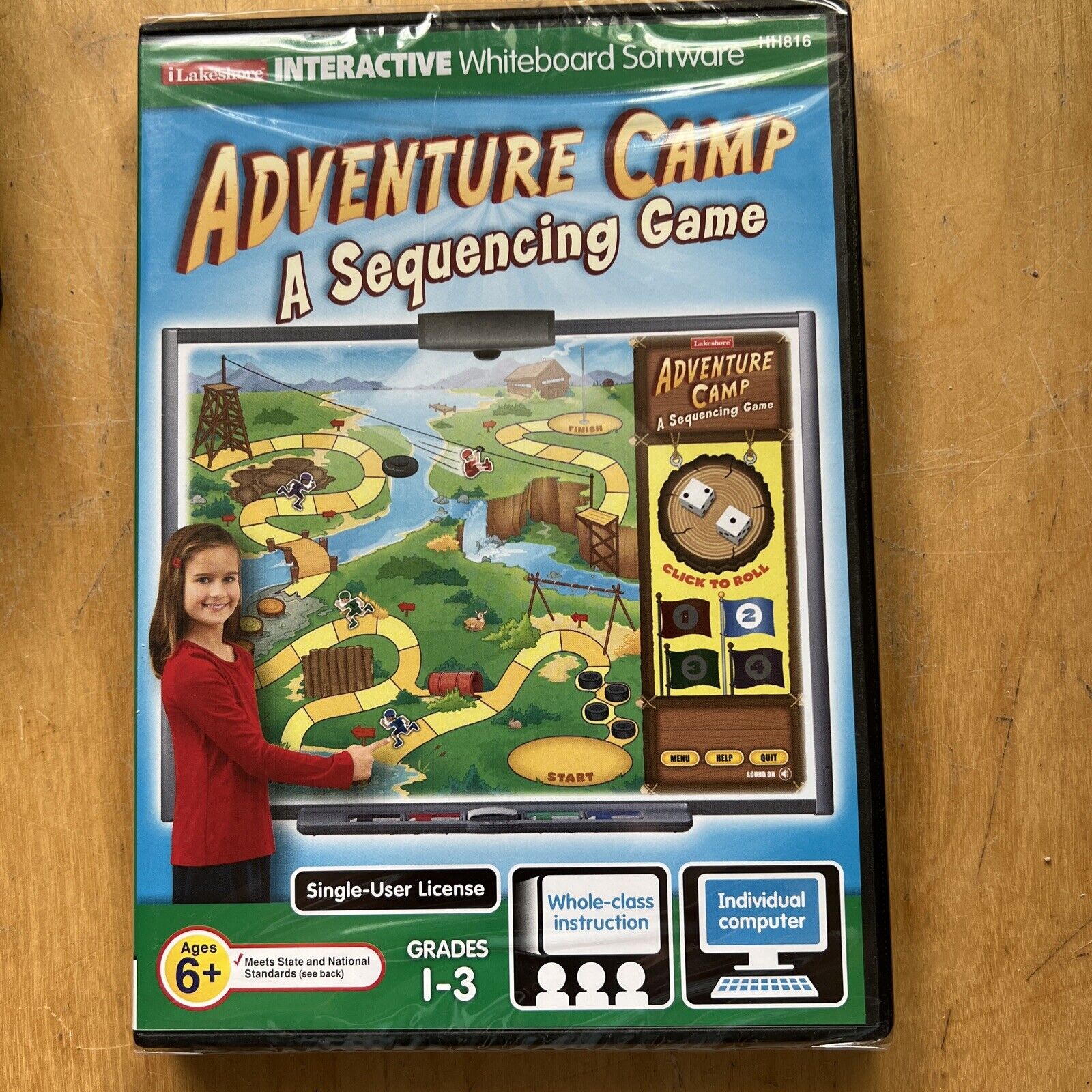 Lakeshore Interactive Whiteboard Software Adventure Camp A Sequencing Game  NEW