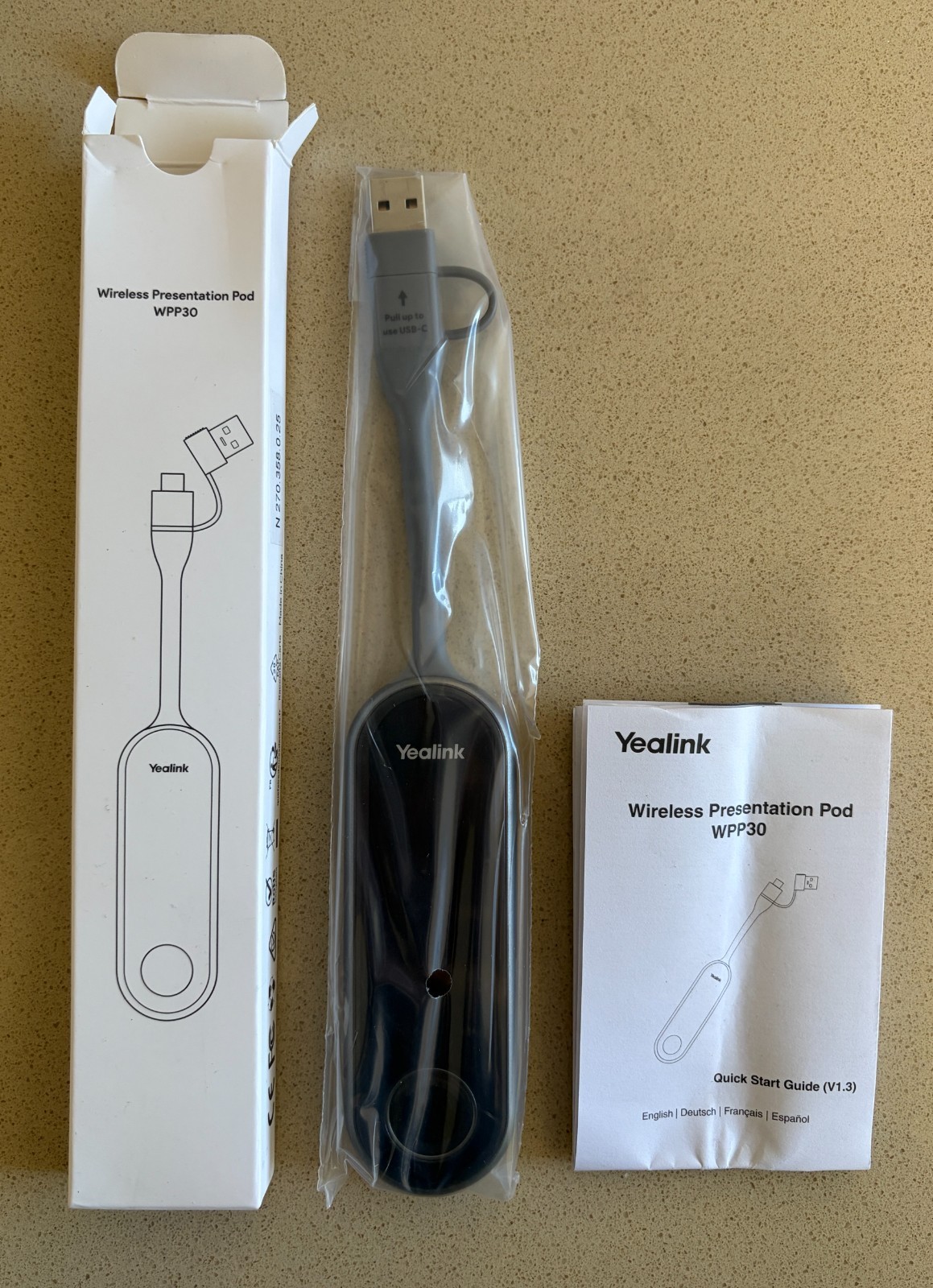 Yealink WPP30 Wireless Presentation Pod USB Type-C, 4K UHD, Black