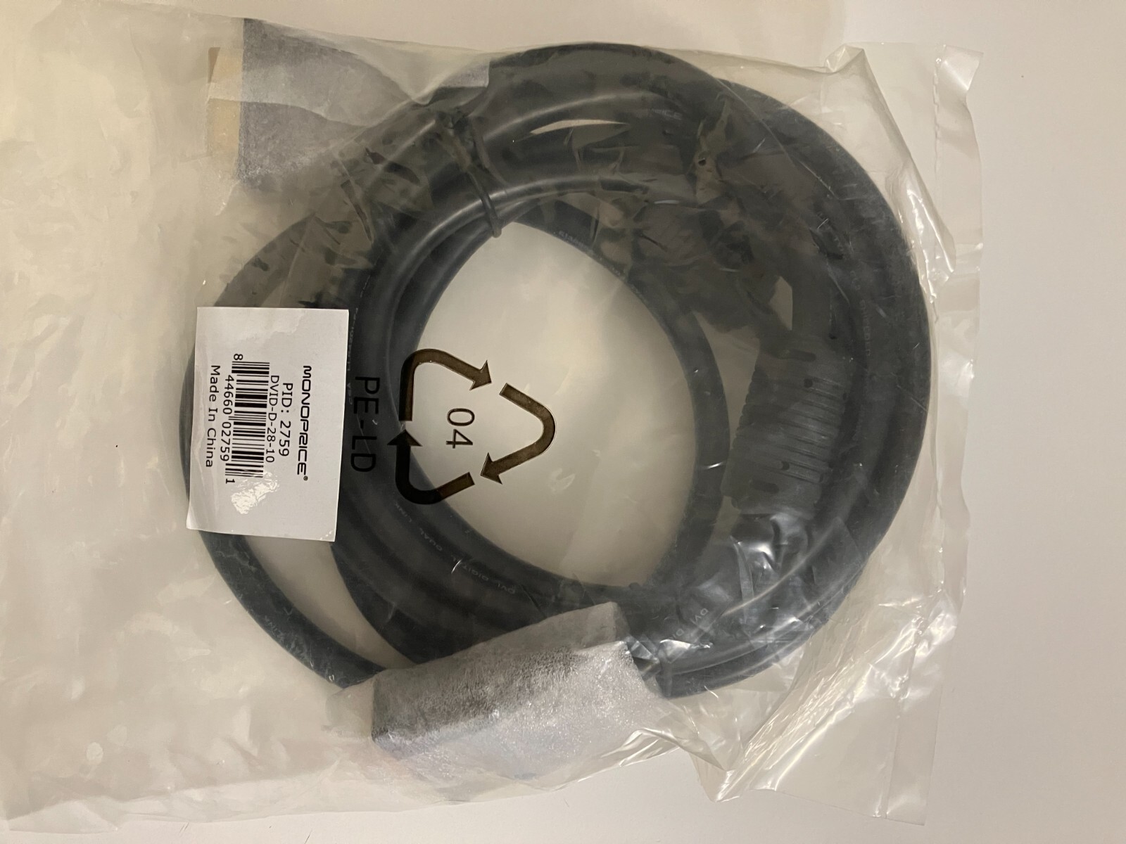 Monoprice 2759 10ft DVI-D Cable