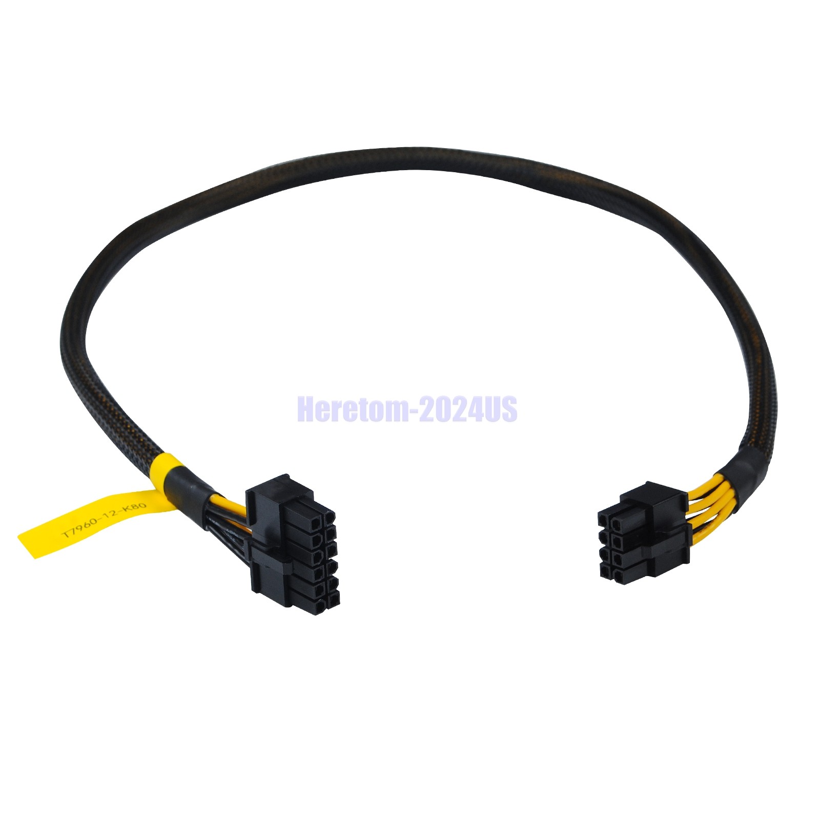 60CM 12 Pin to 8 Pin GPU Power Cable for Dell T7960 NVIDIA K80/M40/M60/P40/P100