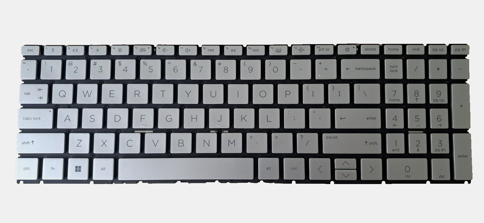 New HP Pavilion 17-CP1000 17T-CP2000 17-CP3000 Series Silver Backlight Keyboard