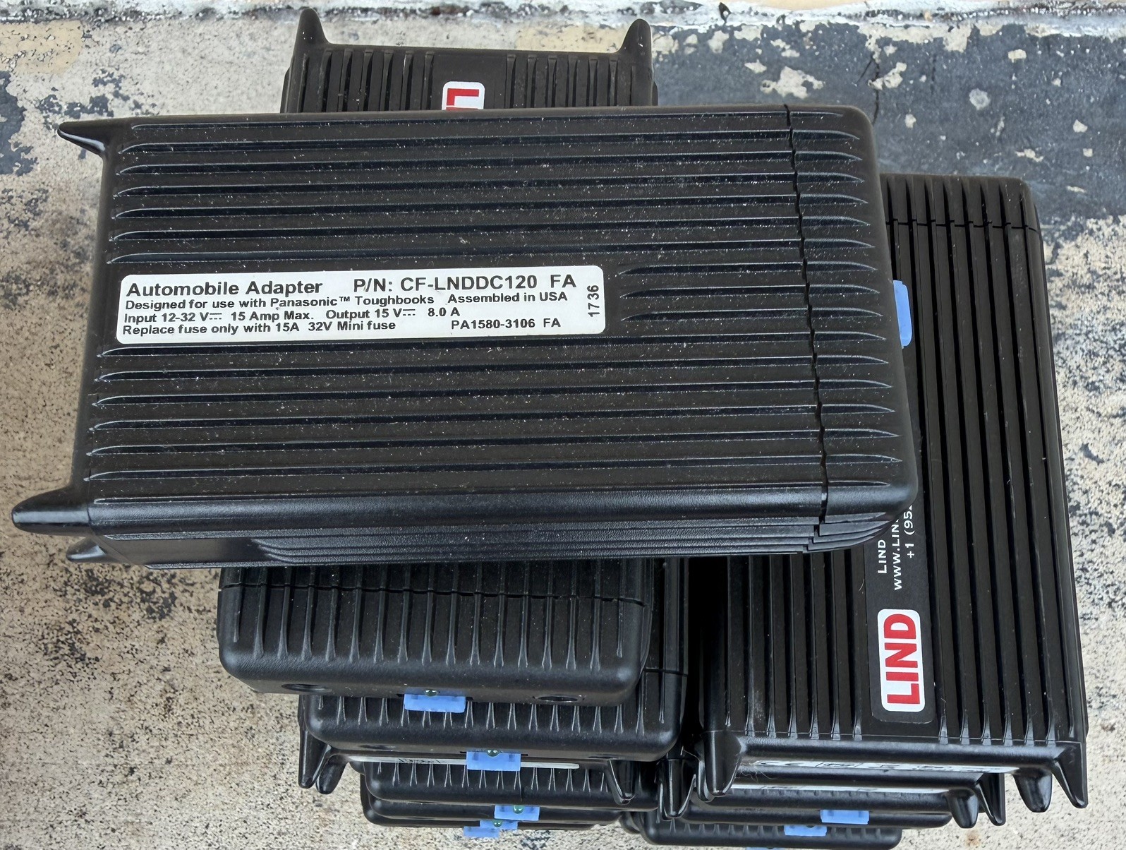 Lot of 20 LIND CF-LNDDC120 Auto Adapter For Panasonic Toughbooks PA1580-3106
