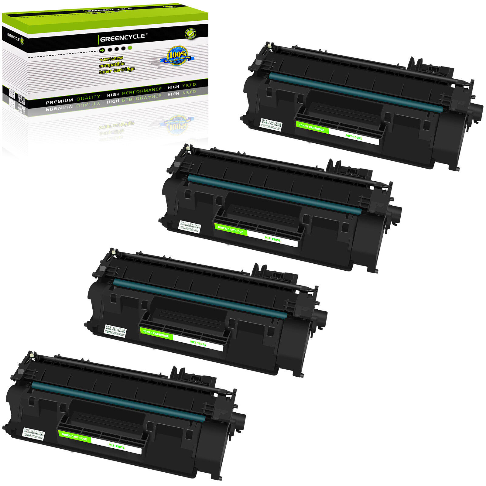 GREENCYCLE 4PK CF280A 80A Toner Cartridge Fits for HP LaserJet Pro 400 M401dn US