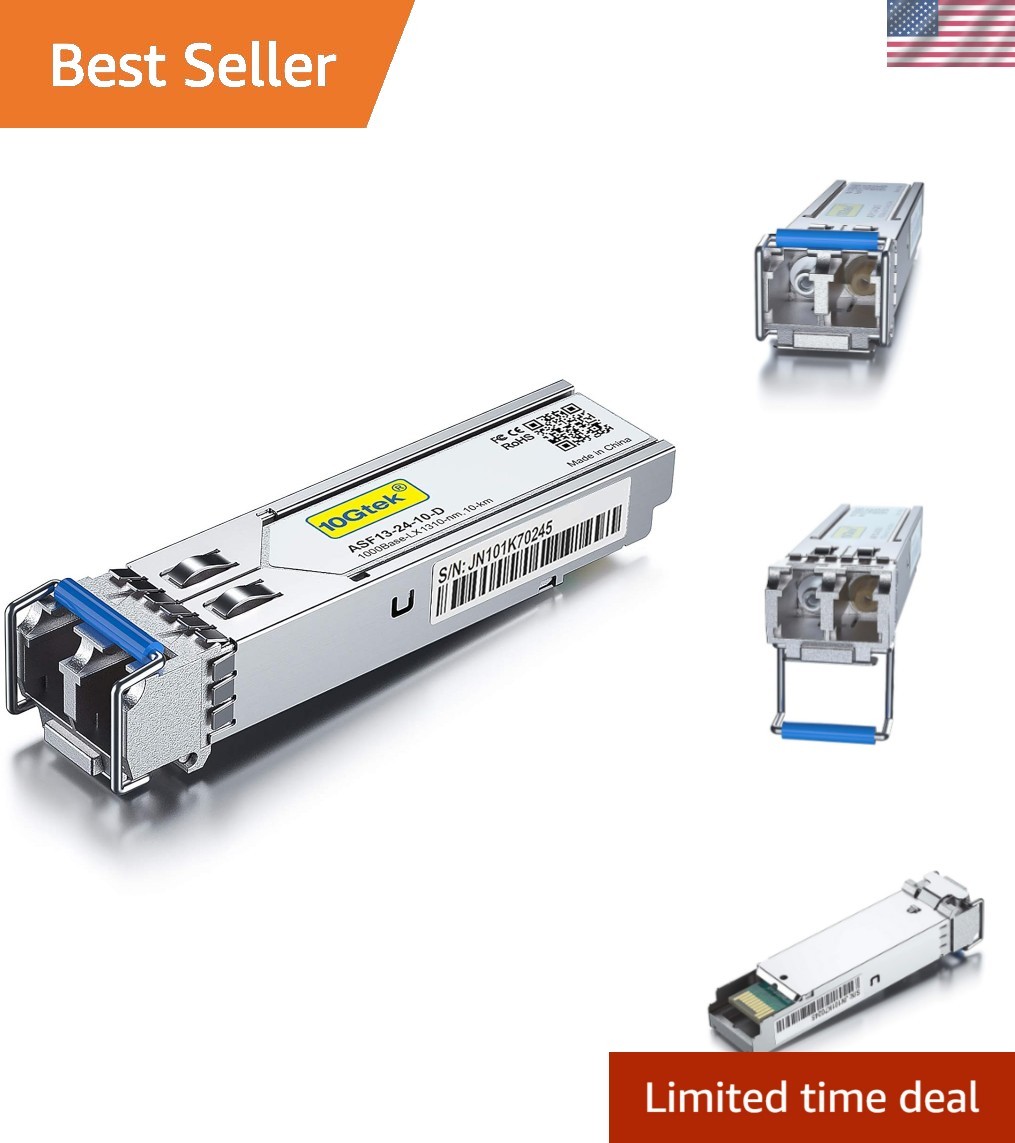 Versatile 1.25G SFP Module - 1000Base-LX 1310nm, Compatible with Major Brands