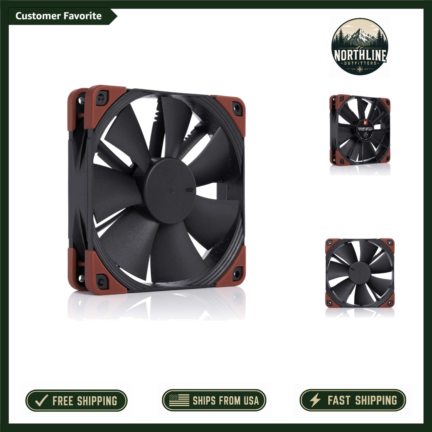 Ultra-Quiet 120mm 4-Pin PWM Cooling Fan - 3000 RPM Efficiency for Desktops