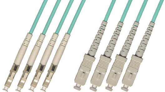 Direct Burial Outdoor LC SC 4 Strand Fiber Optic Cable 10GB Multimode 50/125 30M