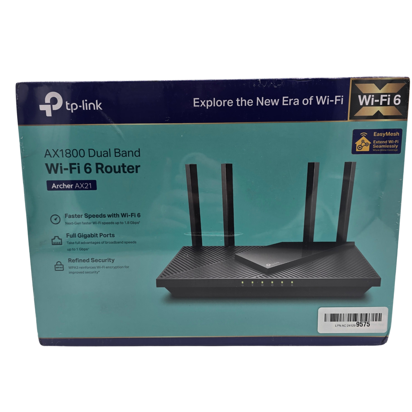TP-Link Archer AX21 | AX1800 Dual Band Wi-Fi 6 Router | EasyMesh | New, Sealed