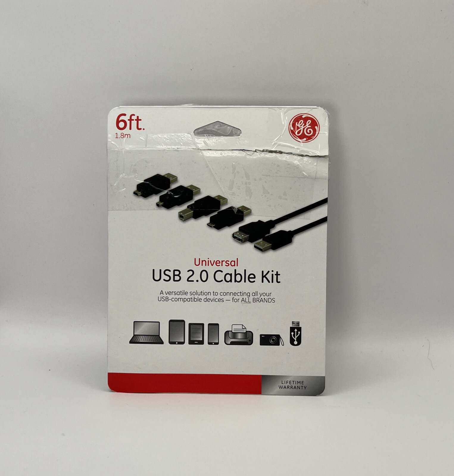 GE Universal USB 2.0 Cable Kit 6 ft for ALL BRANDS 33758