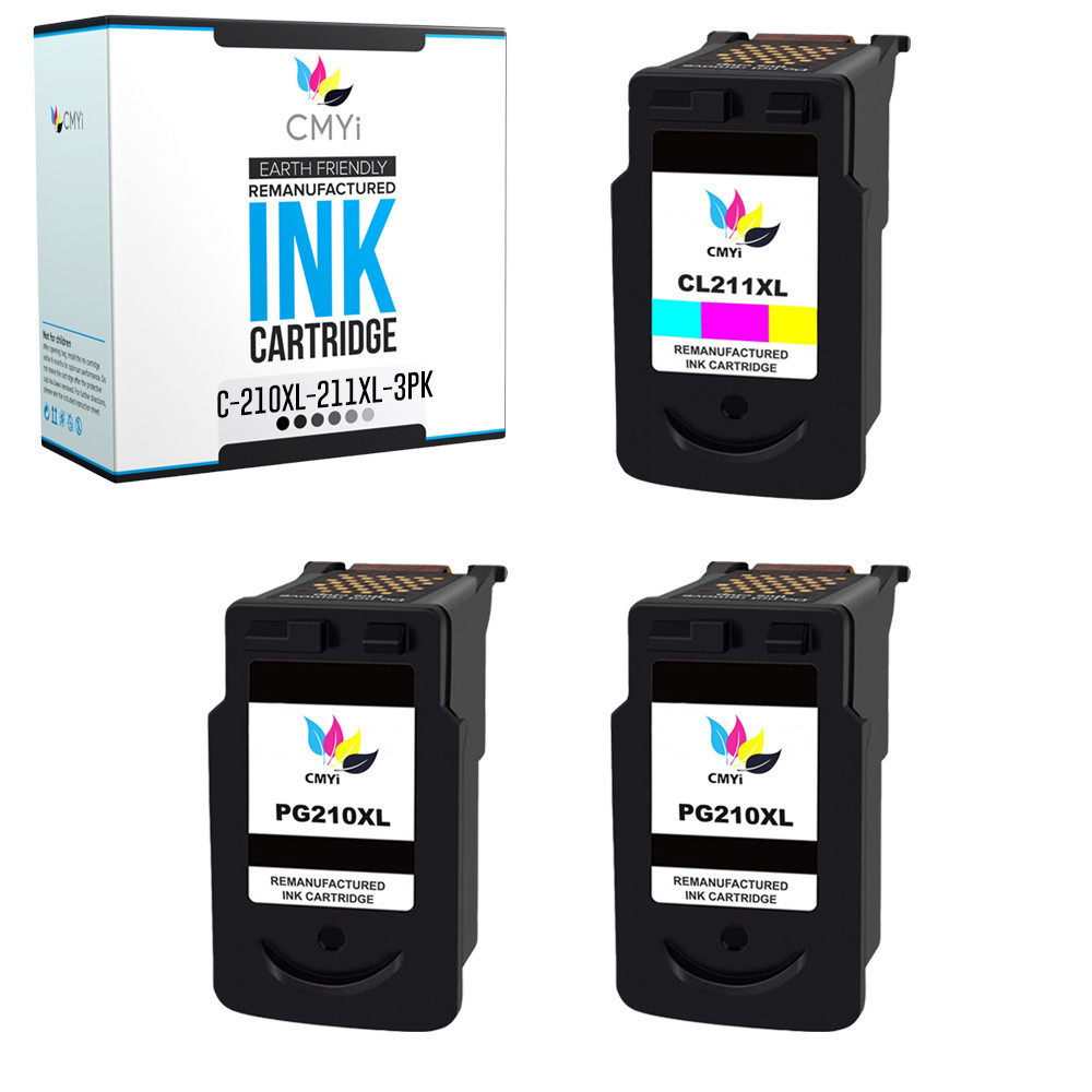 3PK Compatible Canon 210XL and 211XL Ink Cartridge for Canon PIXMA MX320 MX330 