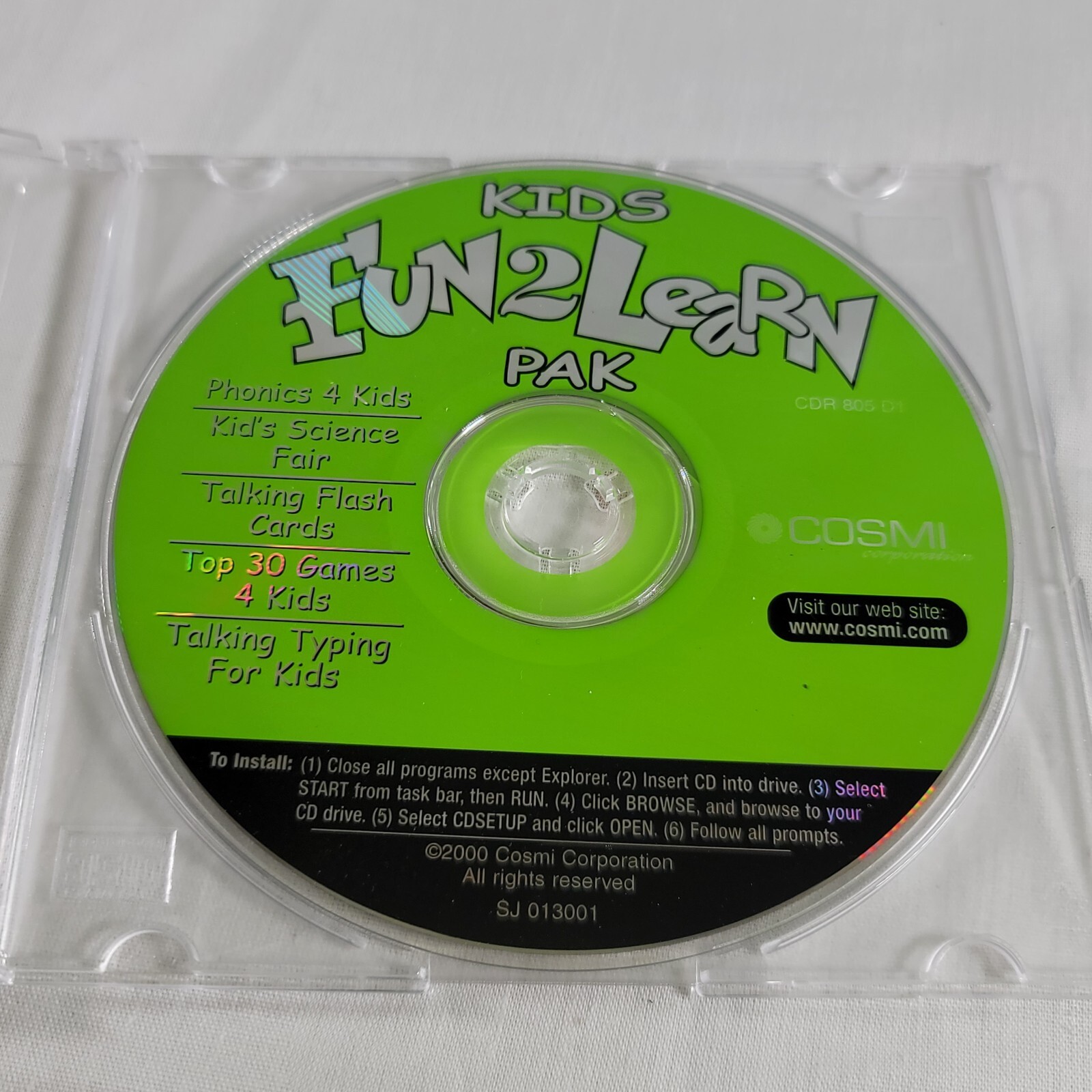 Kids Fun2Learn PAK PC Vintage Educational Software - Phonics, Games, ScienceFair