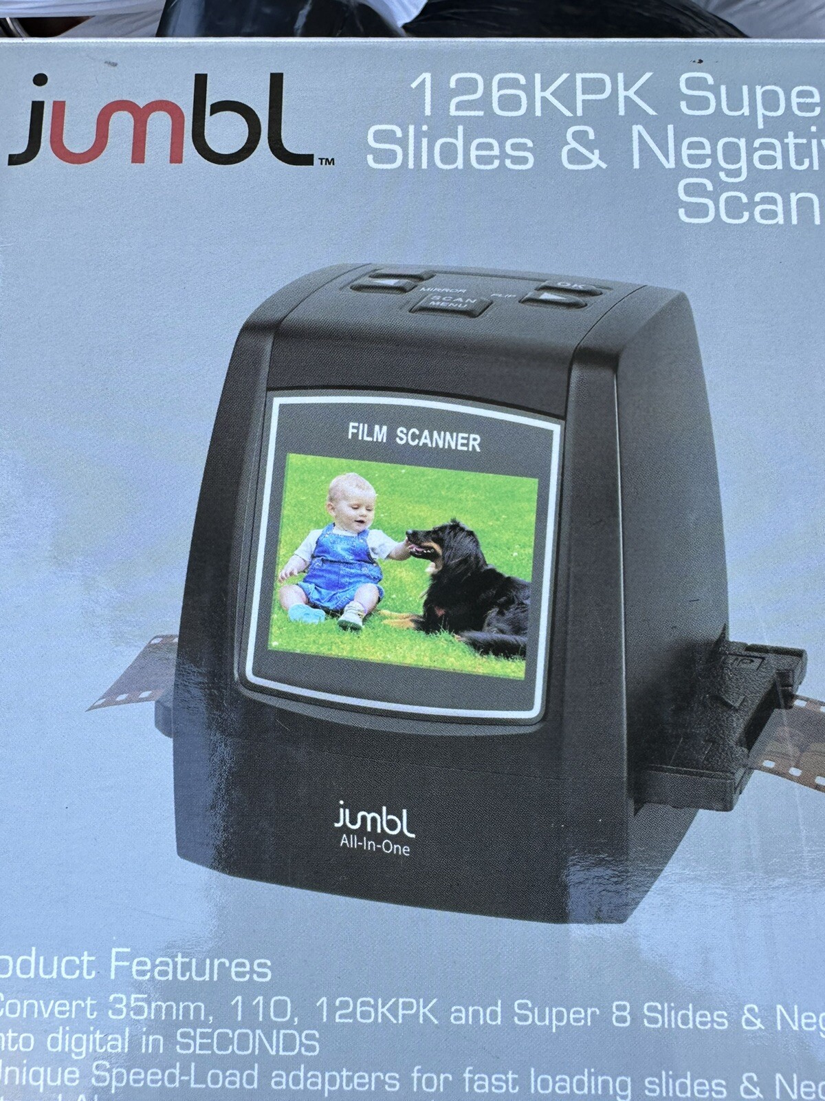 Jumbl Digital Film Scanner Converter All In One, Wrks With 35mm, 126, 110 And...