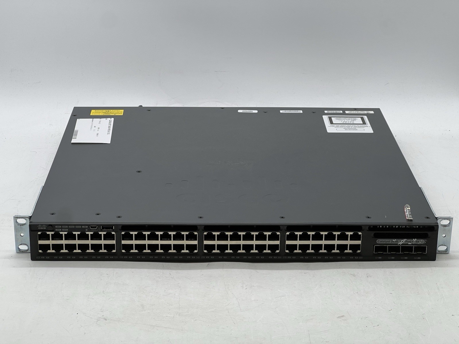Cisco Catalyst WS-C3650-48PS-S V03 48-Port PoE+ 4X1G switch-No Power Cable