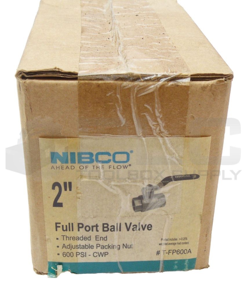 SEALED BOX OF 2 NEW NIBCO T-FP600A 2" FULL PORT BALL VALVE 600PSI