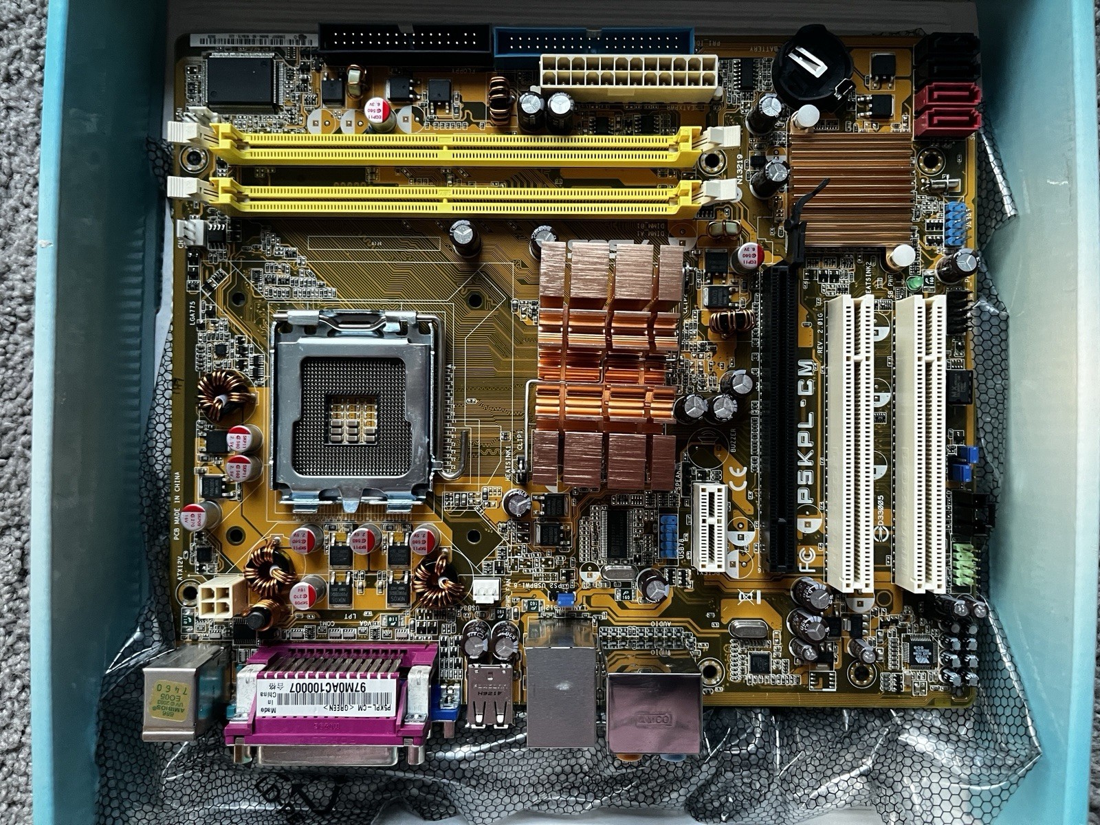 Asus P5KPL-CM Motherboard Intel LGA775 DDR2 no IO shield Tested Working