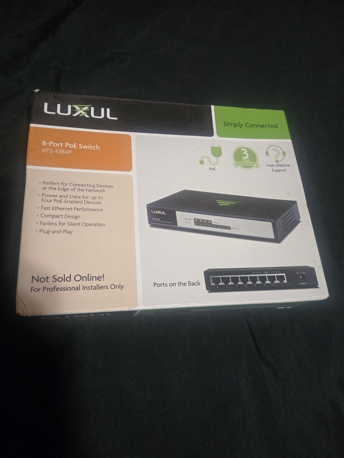 Luxul XFS-1084P 8-Port Fast Ethernet Switch - 4 PoE Ports