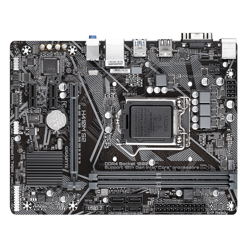 For Gigabyte H410M S2 LGA1200 DDR4 M-ATX Motherboard Tested OK